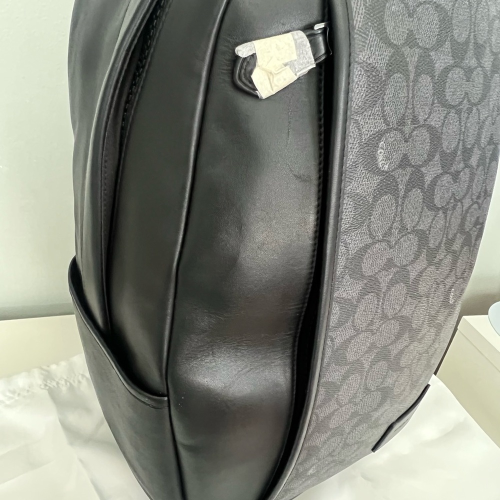 Coach Signature Black and Gray Men's Backpack - Picture 13 of 15